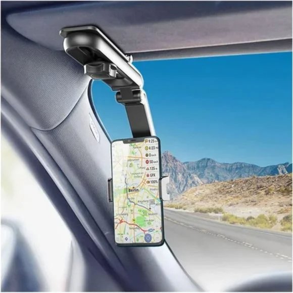 New Car Cellphone Mount Clip, 360°Rotatable Phone Holder for Car Sun Visor, - Picture 1 of 7
